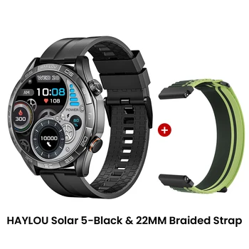 HAYLOU Solar 5 Voice Calling Smartwatch 1.58'' AMOLED Display 60Hz Smart Watch 24H Health Monitoring Sports Smartwatch for Men 9
