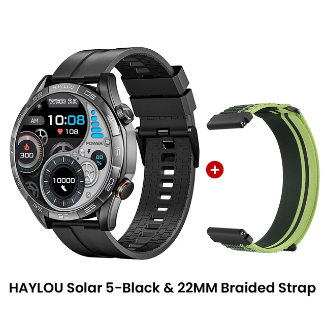 HAYLOU Solar 5 Voice Calling Smartwatch 1.58'' AMOLED Display 60Hz Smart Watch 24H Health Monitoring Sports Smartwatch for Men 9