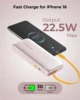 VOLTME 10000mAh portable power bank with 65cm Built-In Type-C dual USB C ports Fast Charge for iPhone 16 Galaxy S22+ Pixel9 2