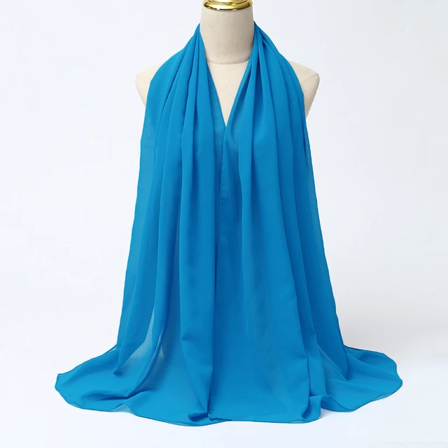 Foulard Hijab en mousseline de soie pour Femme, voile musulman ramadan ,hijab femme musulman,foulard musulmane pour femme, foulard mousseline en Jersey doux de haute qualité hijab islam voile femme musulman,70*180cm