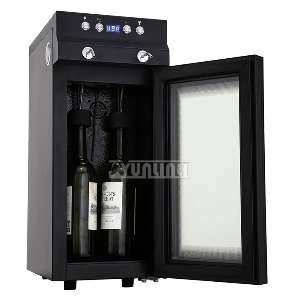 Commercial Fresh Wine Dispenser Machine Two Bottle Cooler Chiller Wine Constant Temperature Dispenser
