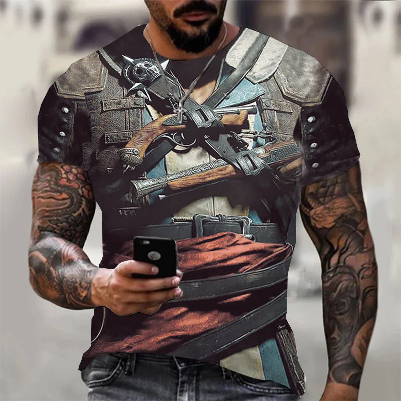 

New 3D Print Causal Clothing Fake Two Piece Fashion Men Women T-shirt Plus Size S-7XL Four Seasons Casual Oversized T Shirt