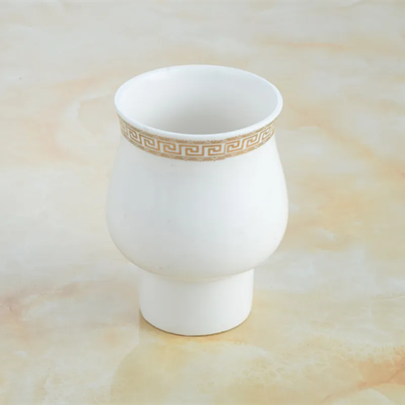 Ceramic Toothbrush Cup Transparent and Matte Glass Tumbler Cup Bathroom Accessories 97-TC toothbrush cup