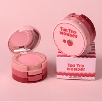 Natural Matte Face Blusher Velvety Smooth Lip Cream Cheek Blush Rouge Waterproof Makeup Makeup Blush 1
