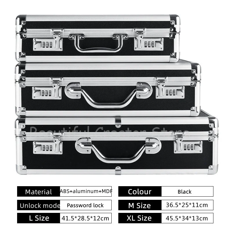 

Aluminum Tool Box Portable Password ToolBox Safety Equipment Instrument Case Shockproof Tool Case Hardware File Outdoor Storage