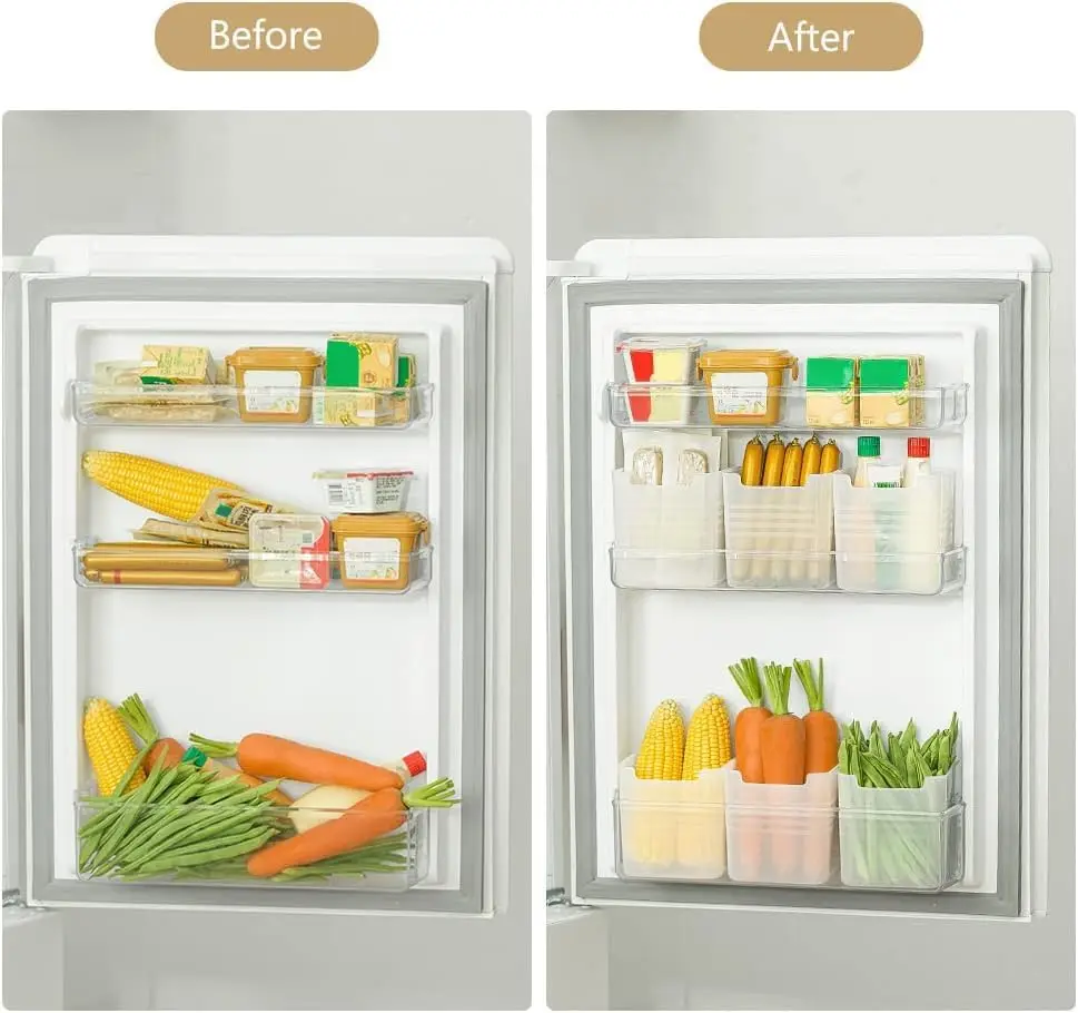 Wholesale Refrigerator Storage Boxes Kitchen Fruit Vegetable Fresh-keeping Box Fridge Side Door Container Organizer Accessories 5
