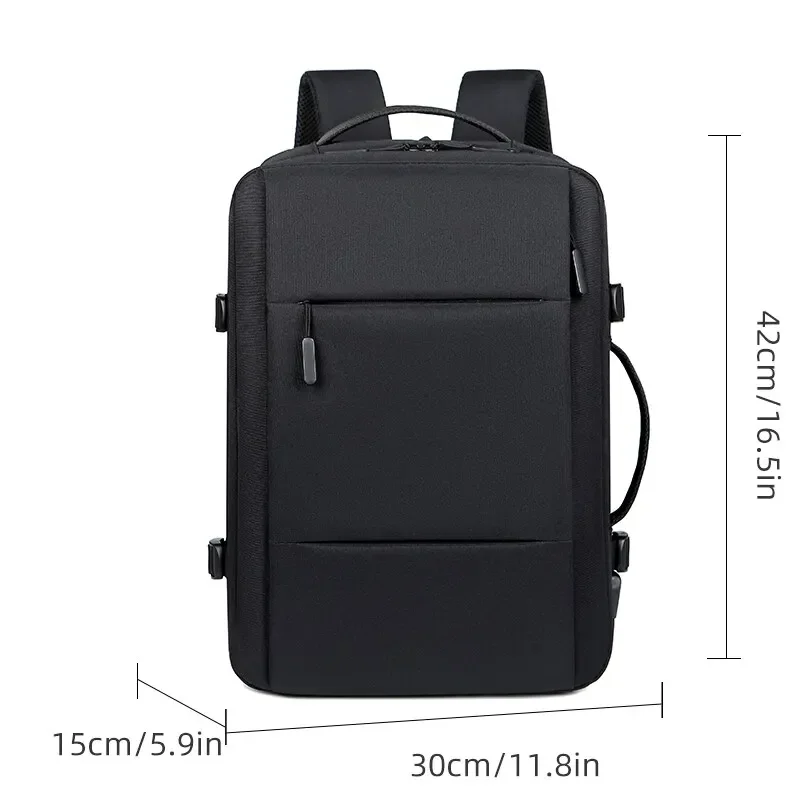 Classic Travel Backpack Men Business Backpack School Expandable USB Bag Large Capacity Laptop Waterproof Fashion Backpack 6
