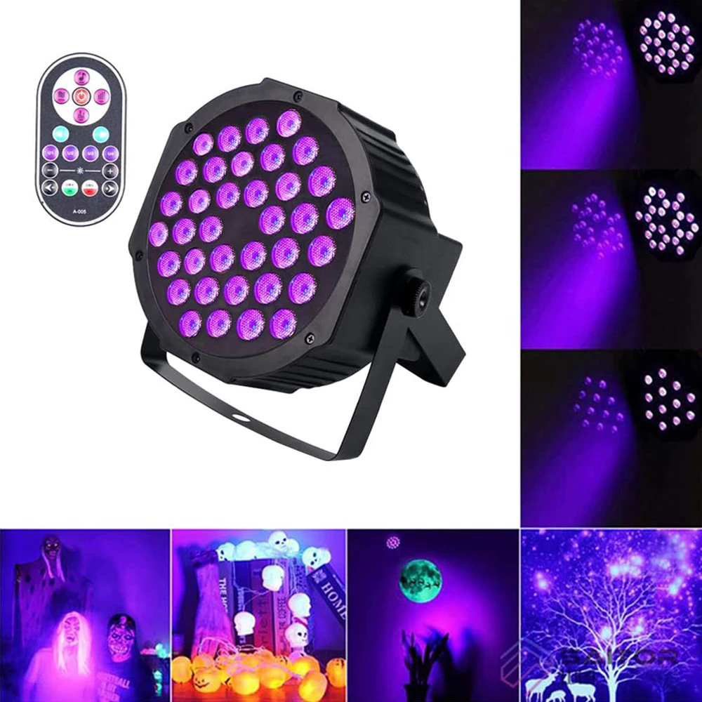 ZQ01137 UV+RGB LED Par DMX Stage Effect Light Infinite Mixing and Rainbow  Effect Stage Light