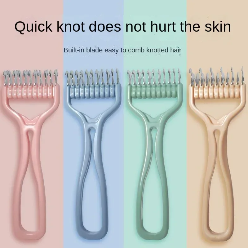 Cat Brush Pet Knot Comb 2 in 1 Dogs Cat Fur Knot Cutter Pets Hair Removal Comb Dog Grooming Shedding Tools Pet Cleaning Supplies 5