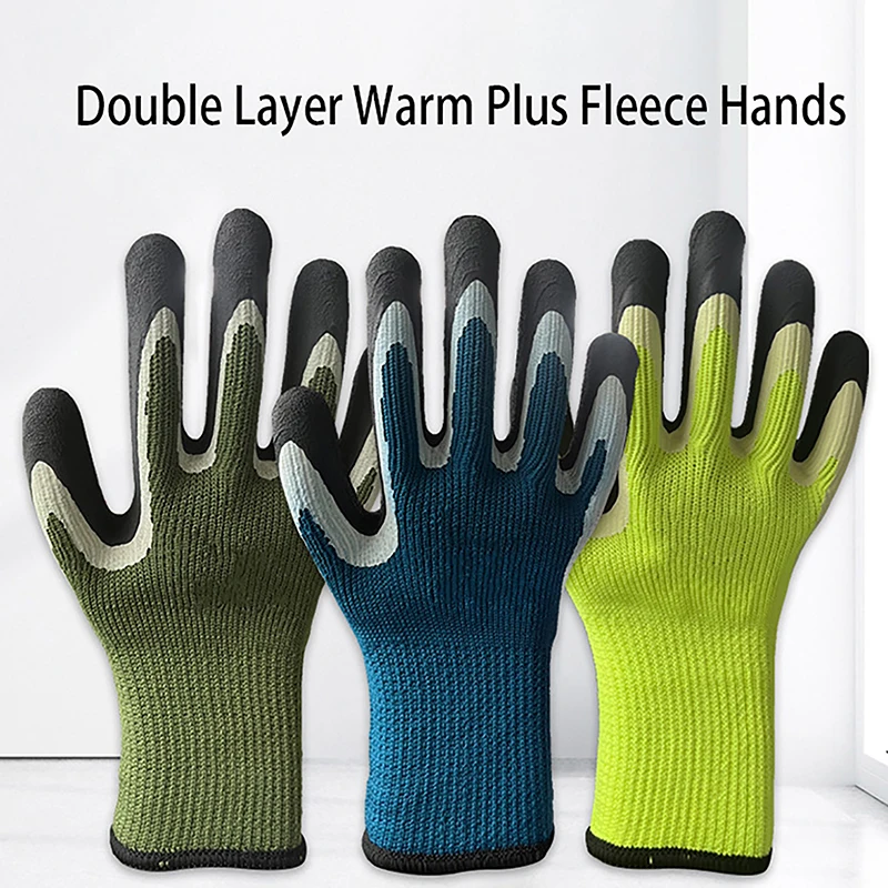 

Winter Thickened And Velveted Tire Rubber Wear-resistant Anti-slip Construction Site Labor Protection Gloves Construction Gloves