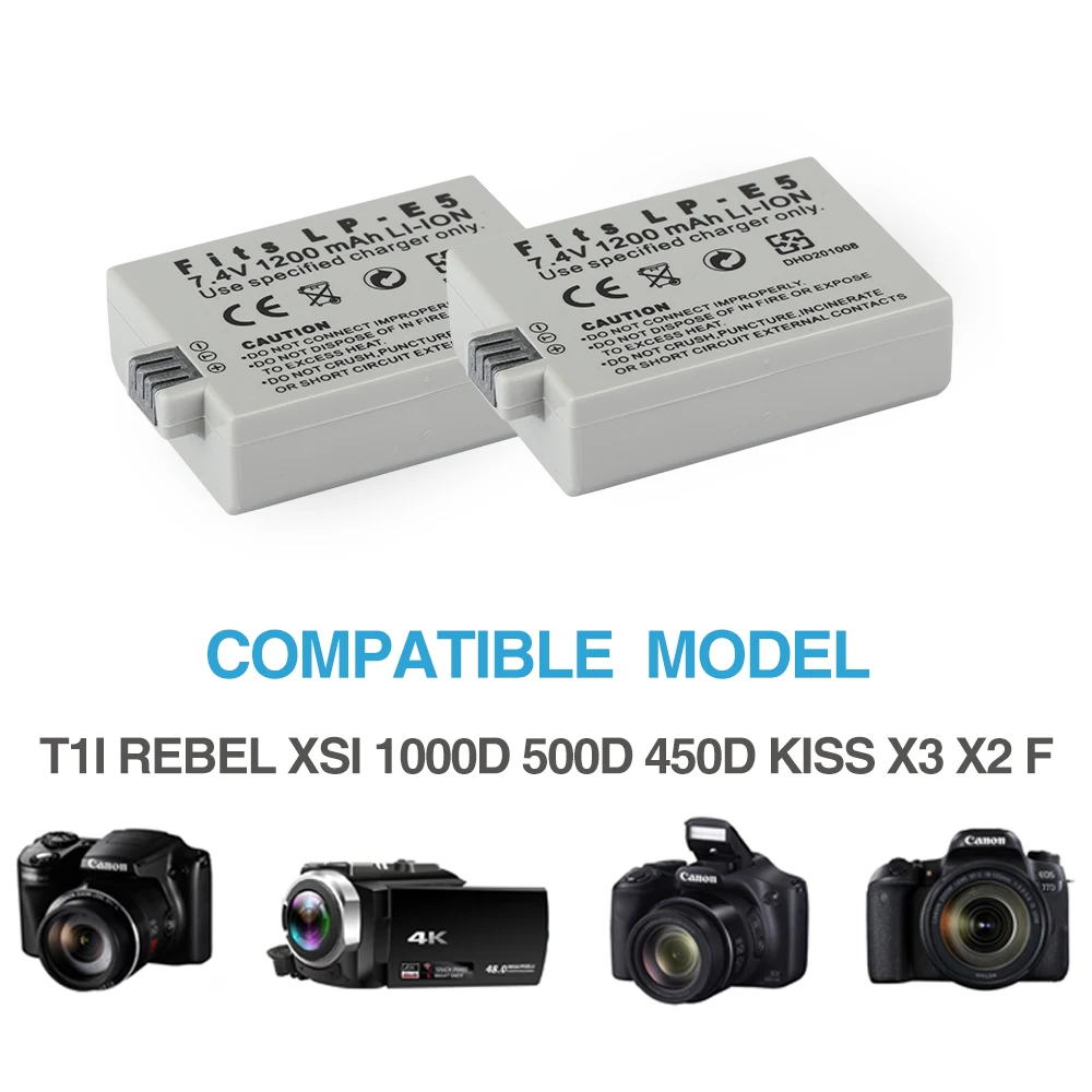 Compatibile Con EOS 1000D, 450D, 500D, Rebel XS/XSi/T1i - Foto 9