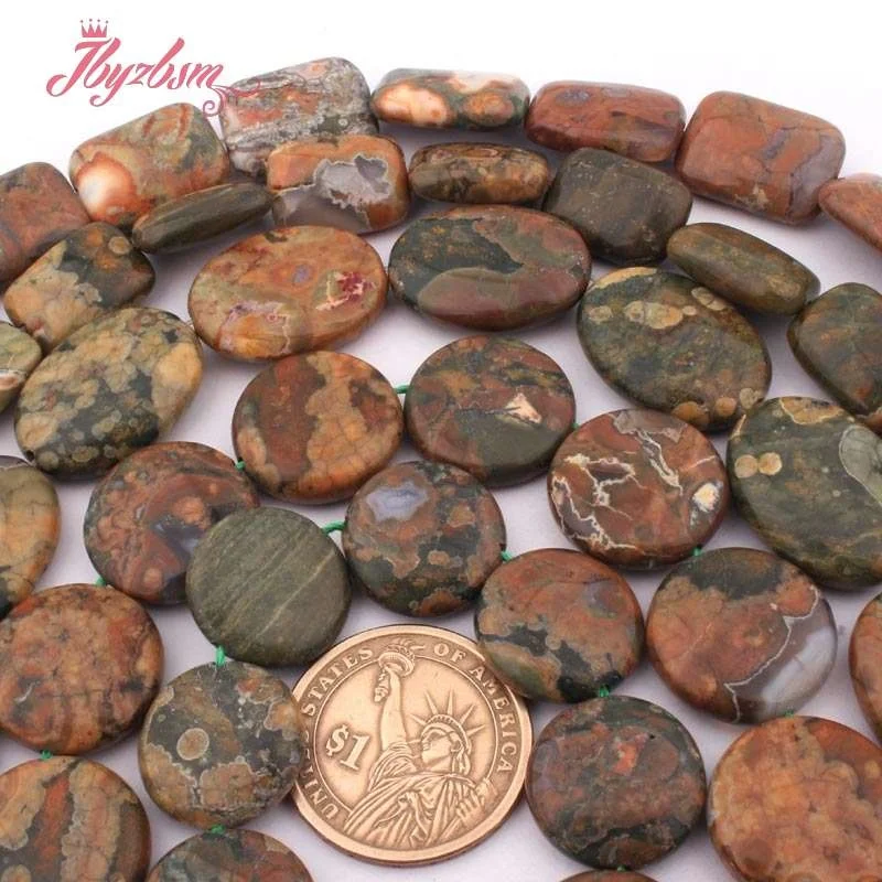 18mm/20mm Coin Natural Kambaba Jaspers Stone Beads For Bracelet Necklace Jewelry Making Strand 15 Inch Free Shipping