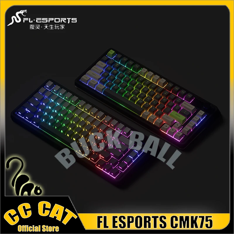 

FL ESPORTS CMK75 Gamer Mechanical Keyboard 3Mode USB/2.4G/Bluetooth Wireless Keyboards Keycaps PBT Hot Swap RGB Keyboard Gifts