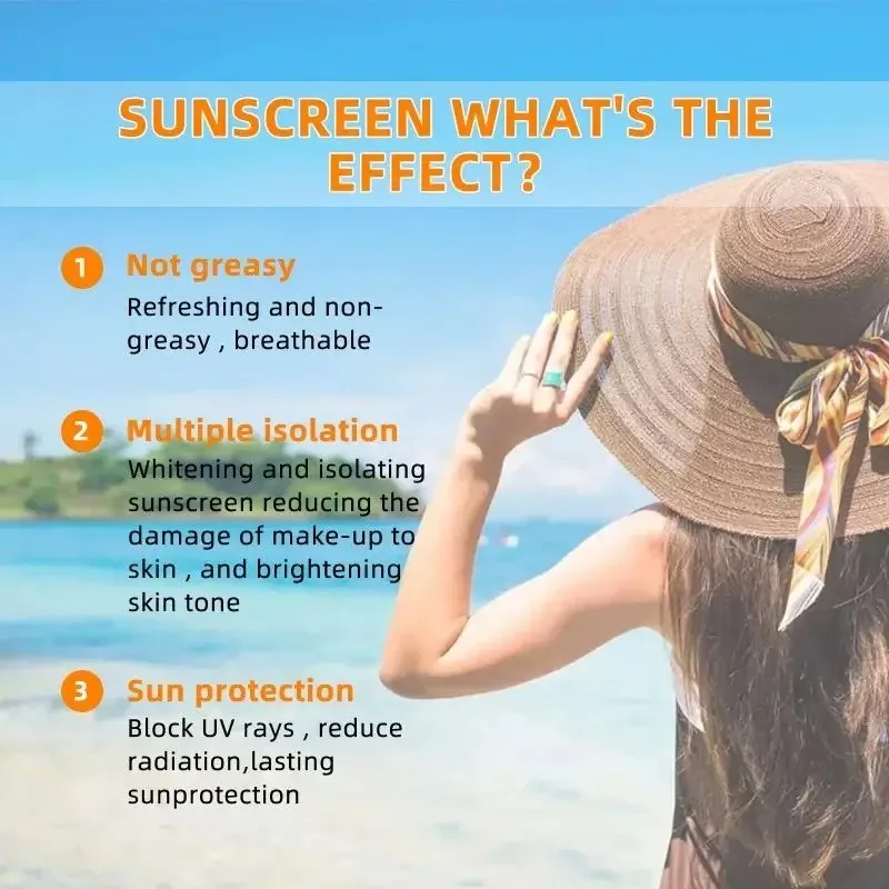 Original Facial Body Sunscreen Whitening Sun Cream Sunblock Skin Protective Cream Anti Sun Facial Protection SPF 50 facial sunscreen cream