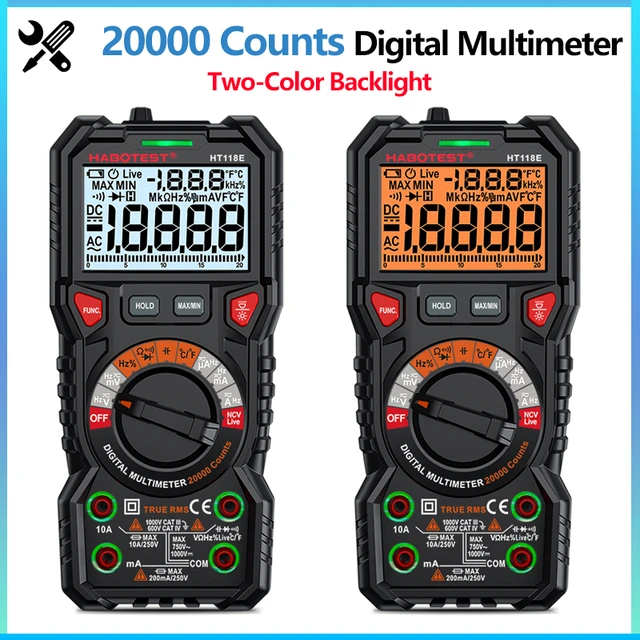 Testeur multimètre Multimètre numérique Habotest Testeur actuel
