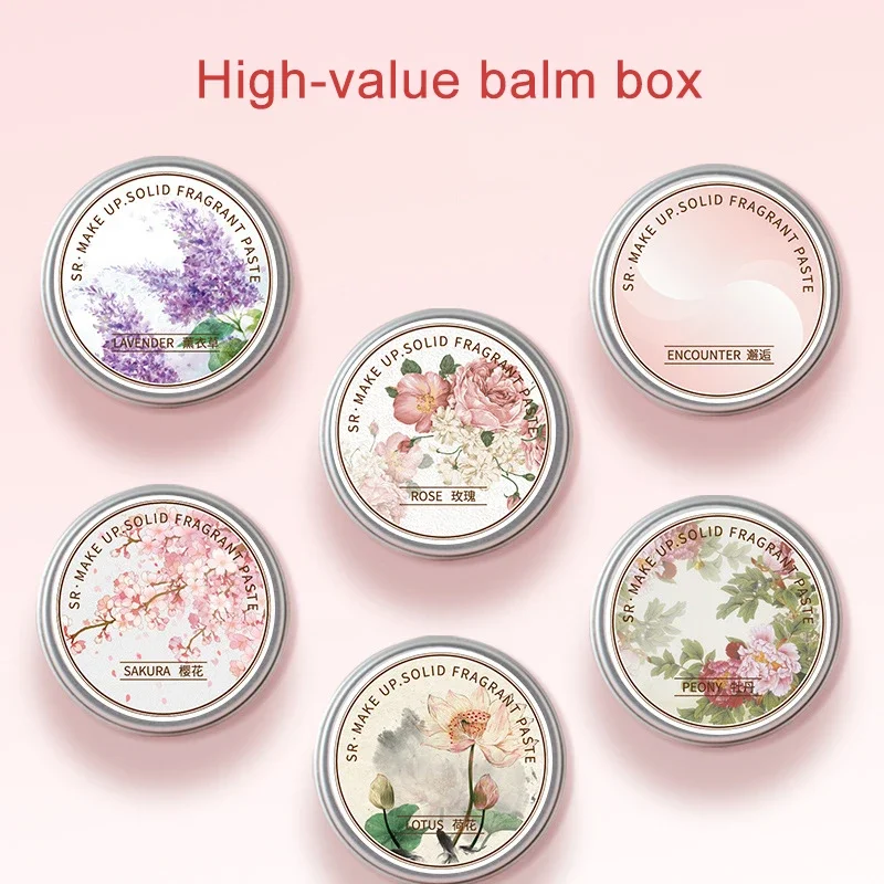Sdatter New Women Solid Perfumes Peony Lavender/Lotus/Sakura Portable Balm Fresh Elegant Long-Time Fragrances Body Antiperspiran