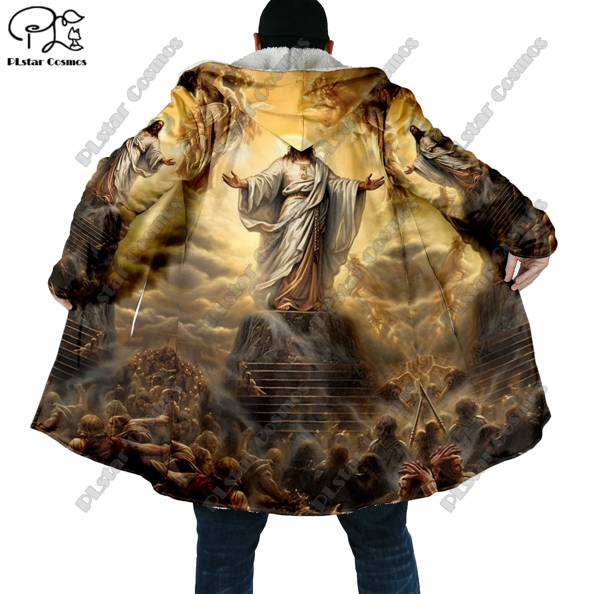 3D Printing Jesus Halloween Horror Theme Pocket Cape Coat Latest Casual Unique Streetwear Unisex Winter New Arrivals YS-2