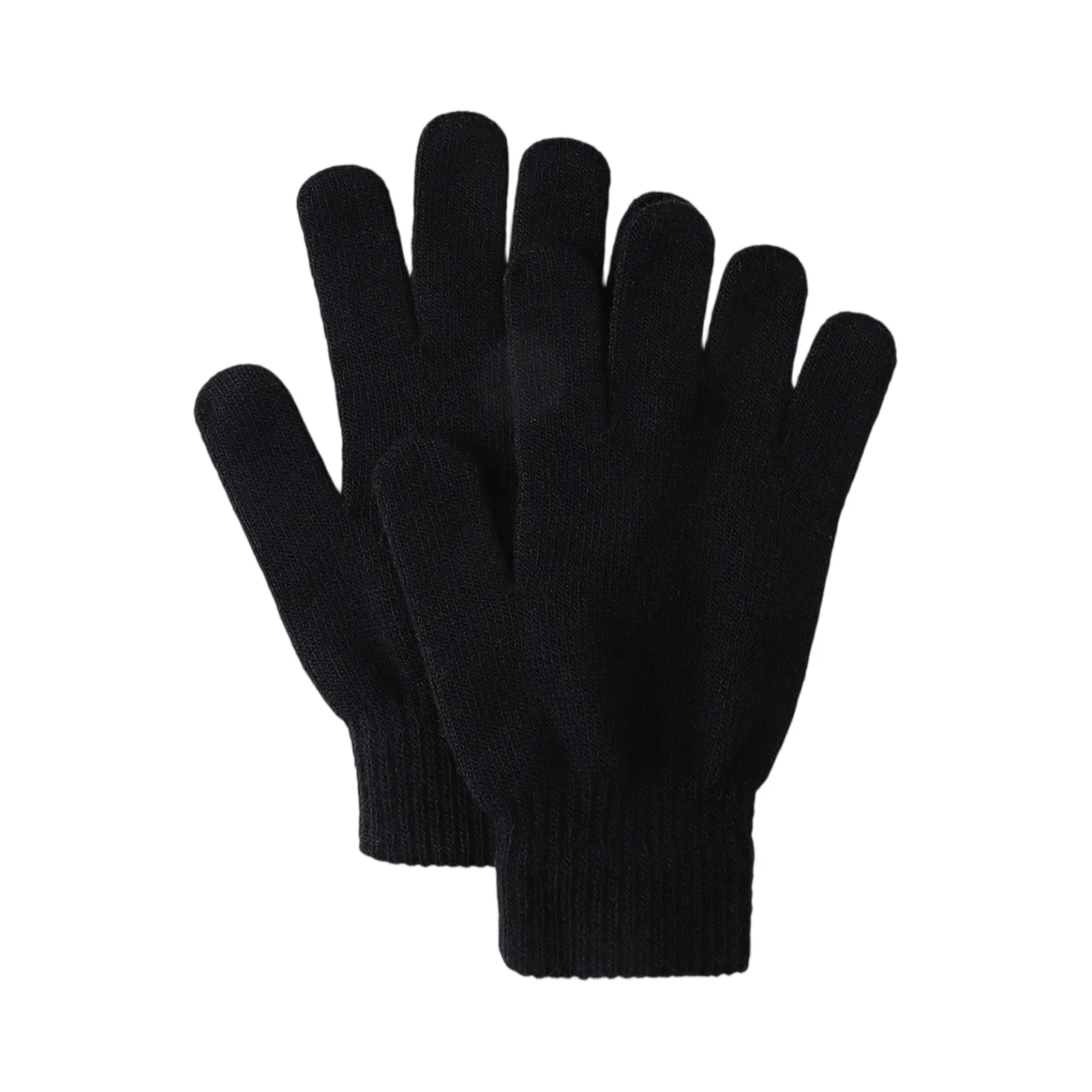 Unisex Herbst und Winter Outdoor warme rutschfeste Fahrradhandschuhe einfarbige Basic kältebeständige Strickhandschuhe – Detail 15