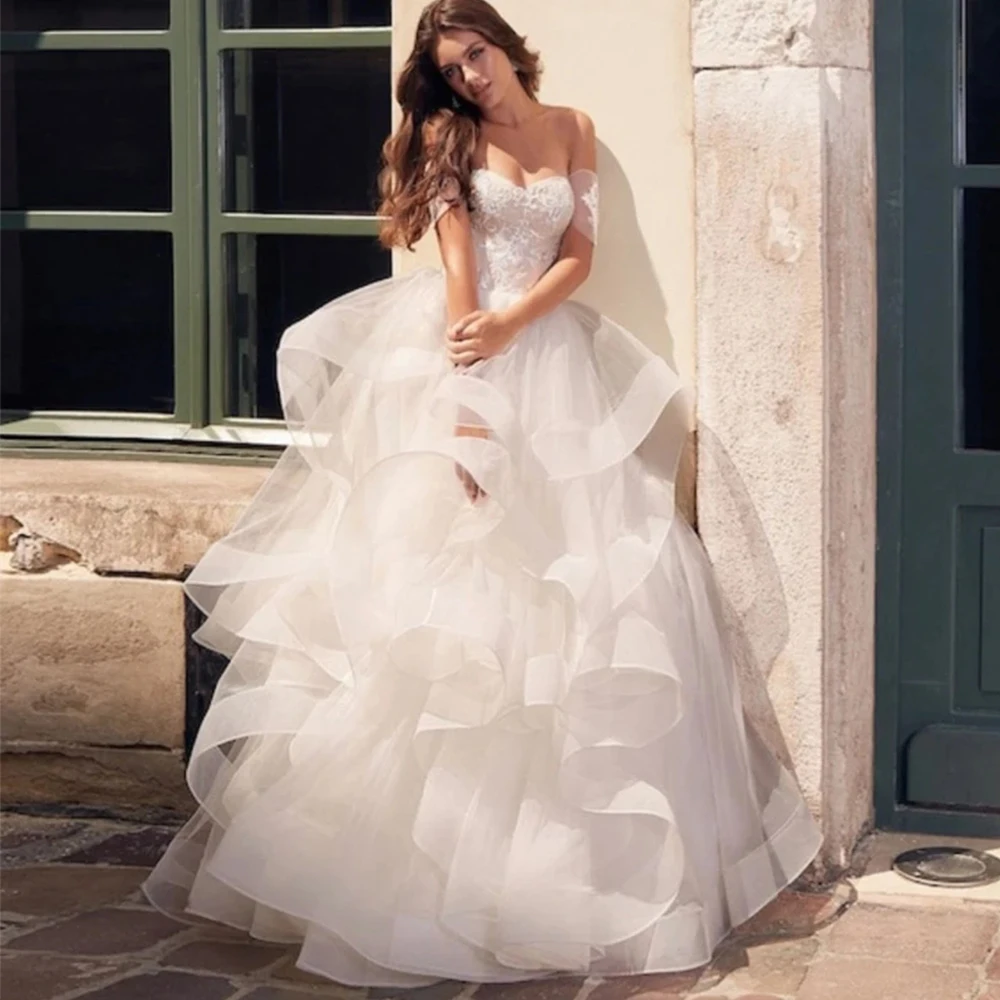 

Exquisite Beautiful Off Shoulder New Romantic Sweetheart Mermaid Wedding Dresses 2023 Delicate Chapel Train Princess Bridal Gown