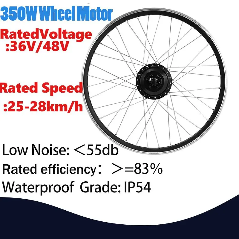 Wheel Hub Motor 36V 48V 350W Ebike Rear Front Brushless Gear 24V 250W Conversion Kit