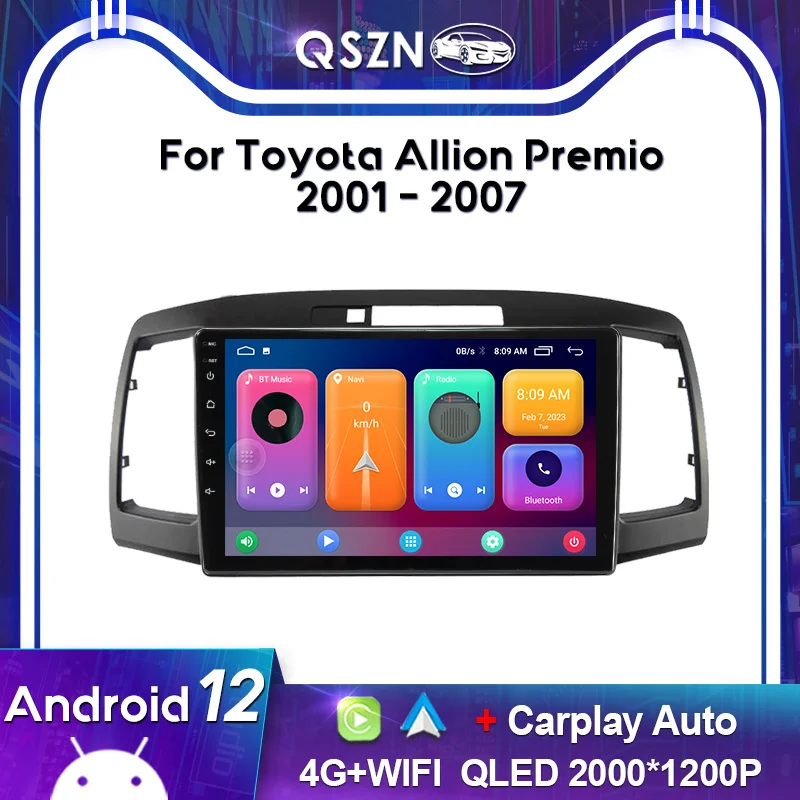 

QSZN 2K QLED For Toyota Allion Premio 2001 - 2007 Car Radio Carplay GPS Navigation Multimedia Video Player Head Unit Autoradio