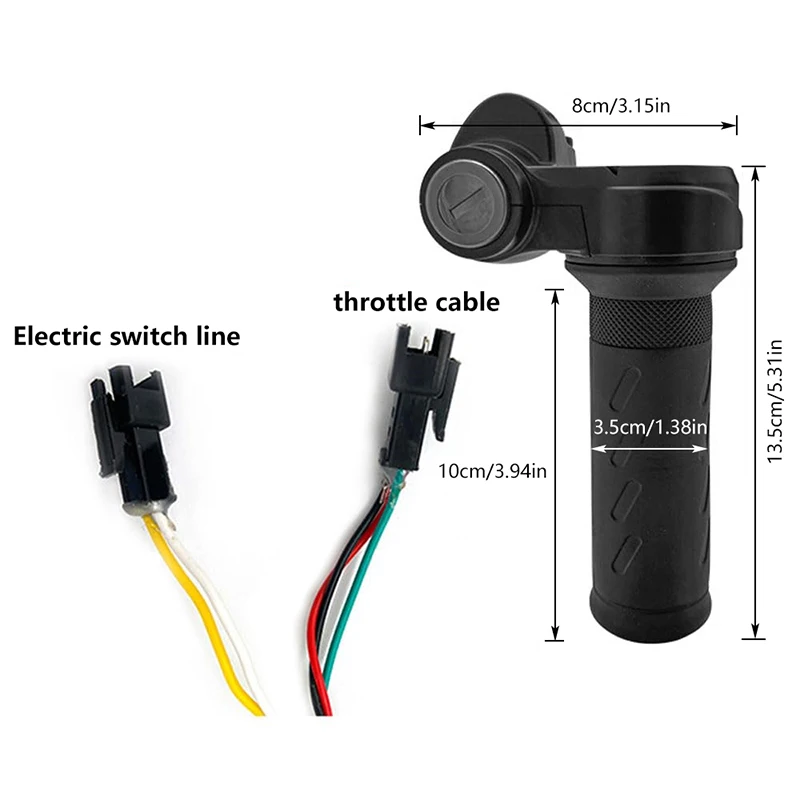 Esi Grips Ridstar Full Twist Throttle 24v 36V 48V Twist Throttle Grips W/ Key Lock & LCD Full Throttle For Ridstar Q20 Q20 Ridstar