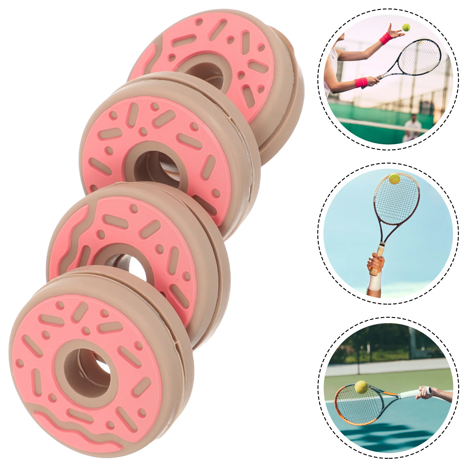 

Doughnut Tennis Racket Dampers Small Silicone Tennis Racket Damper Doughnut Flower Shocks Absorbers Racket Supplies