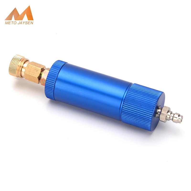 High Pressure Hand Pump Filter Blue Water-Oil Separator M10x1 8MM Quick Connector Air Compressor Filtering Cotton Element 40Mpa 4500ps high pressure pcp hand pump air filter oil water separator with hose female and male connector pcp air tank m10 1 one set
