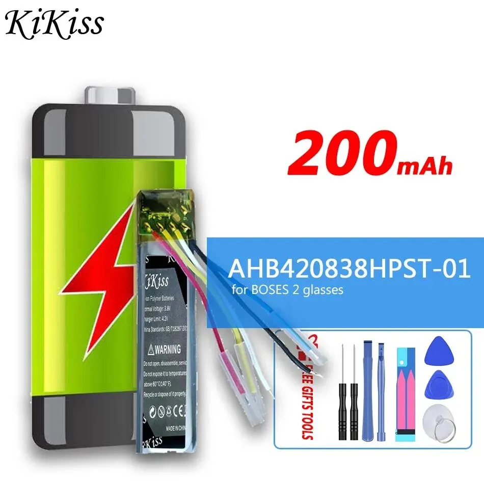 

KiKiss Battery AHB420838HPST-01 (2nd) 200mAh for BOSES 2 BOSES2 glasses Replacement Bateria