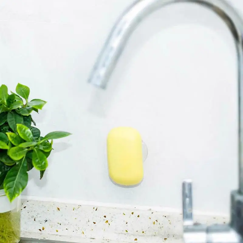 Soap Holder Soap Dish Rack Shower Soap Tray Stainless Steel Suction Cup Magnetic Wall-mounted Removable for Bathroom Toilet Kitchen Sink