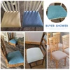 Waterproof Chair Seat Cover Stretch Jacquard Chair Cover Dining Room Removable Anti-dirty Without Backrest Chair Protector 4