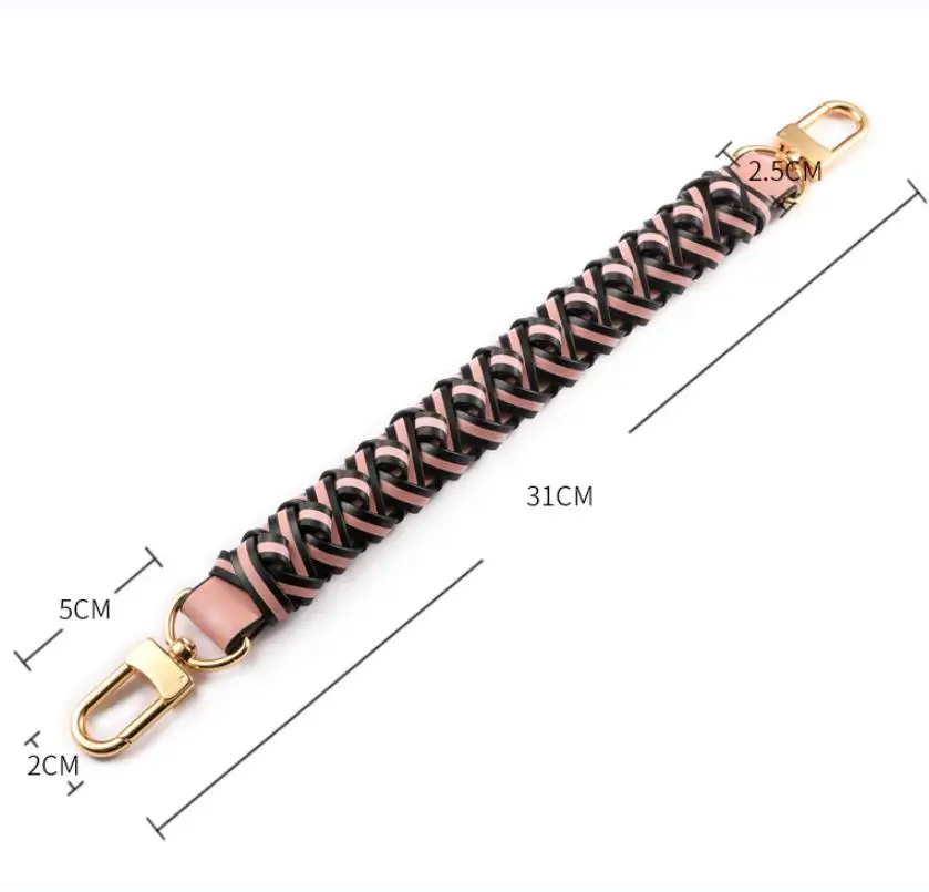 

Fashion Lady Shoulder Strap For Neon0e Bucket Bag Real Vachetta Calfskin Braided Handle Strap 5 Different Length cm Width