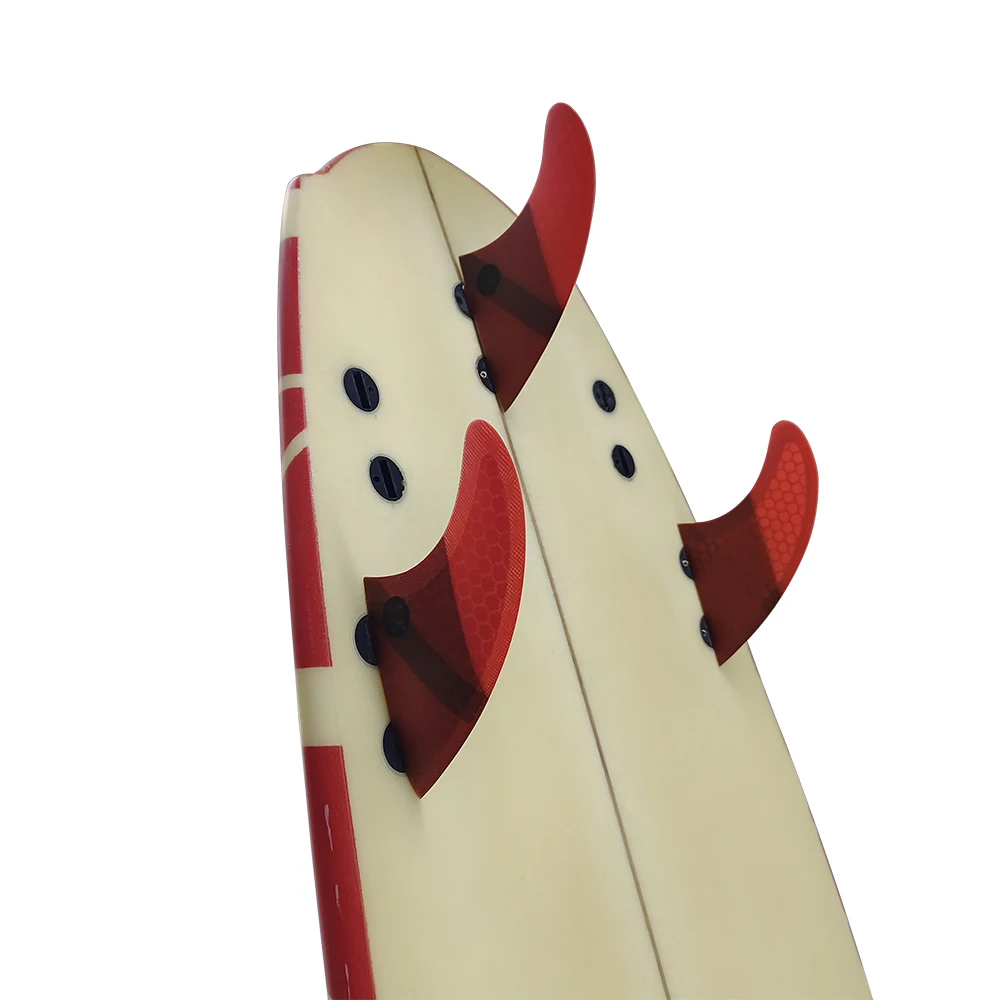 S/M/L/UK2.1 Tri Fins UPSURF FCS Fins Fiberglass Honeycomb Surfboard Fins For Shortboard/Funboard Double Tabs Base Surf Quilhas