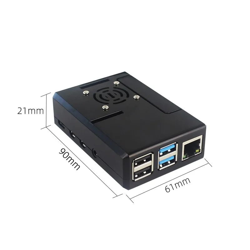 Abs para Raspberry pi Modelo b Shell Plástico Removível Gpio Capa com Ventilador de Refrigeração para Raspberry pi 4b Case - Imagem 4