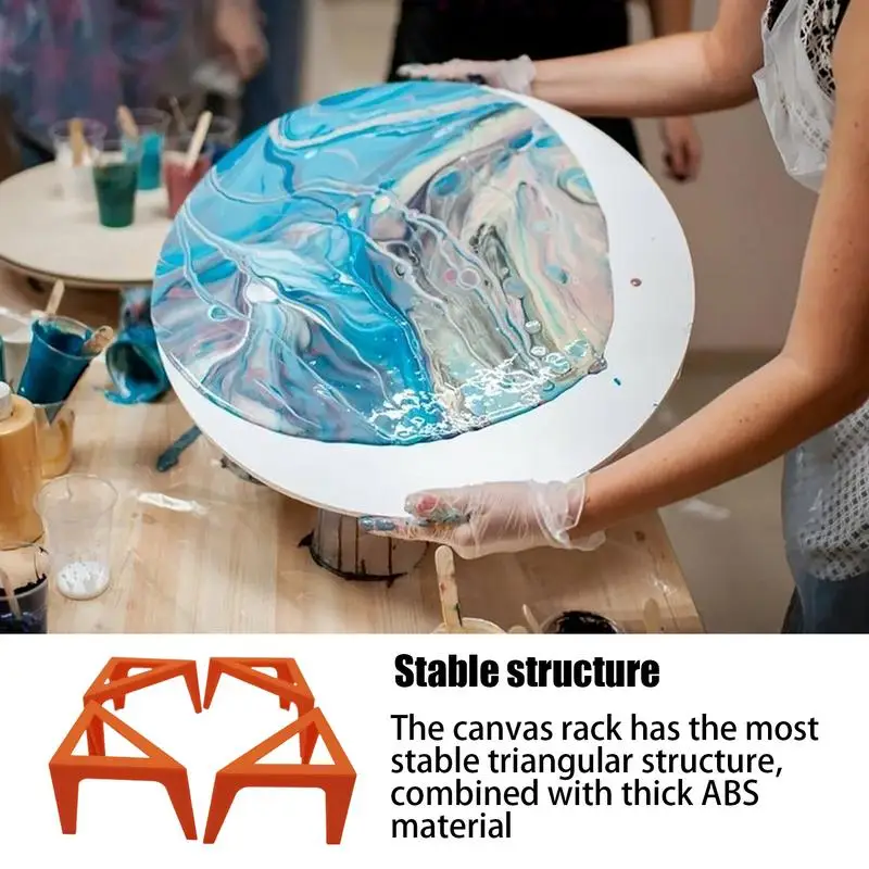 4Pcs Plastic Canvas Stands for Fluid Acrylic Pouring Paints Painter Stand Canvas Pouring Support Stands for Art Dropship 2