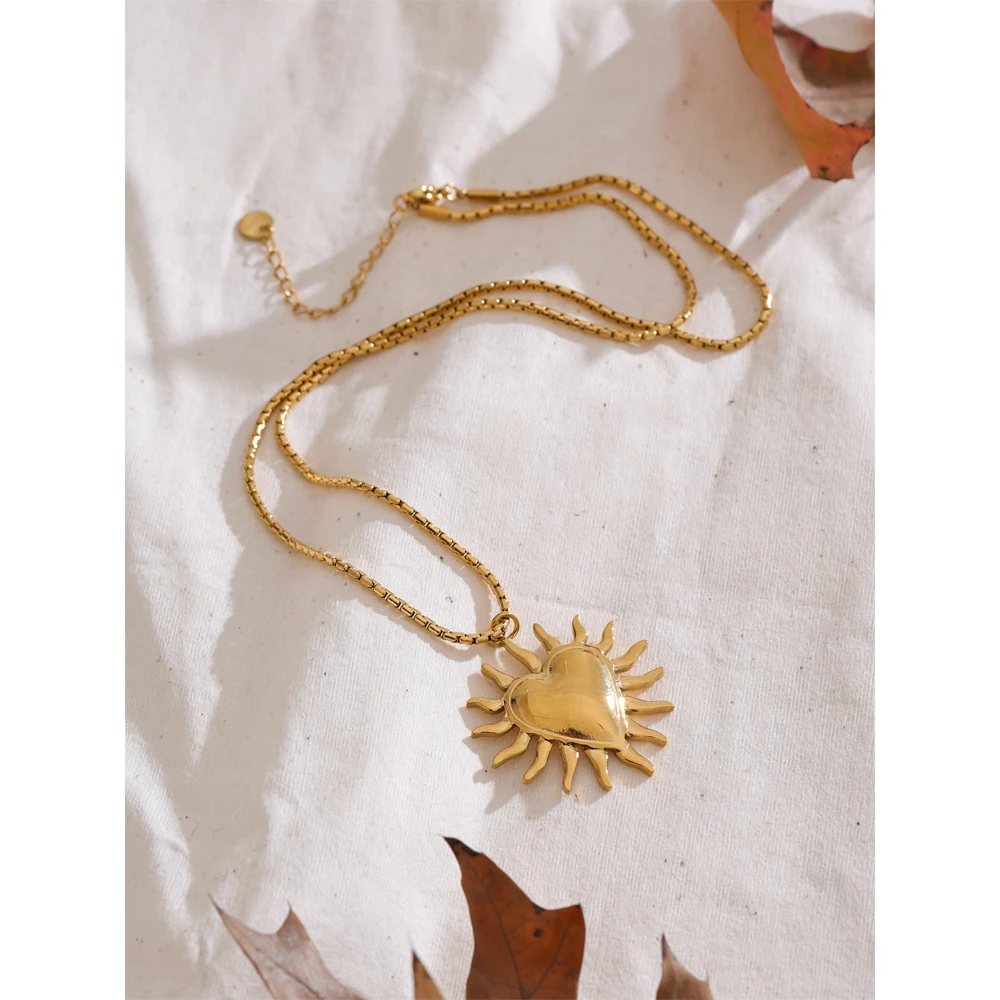 Yhpup Pendant Stainless Steel 18K Gold for Women