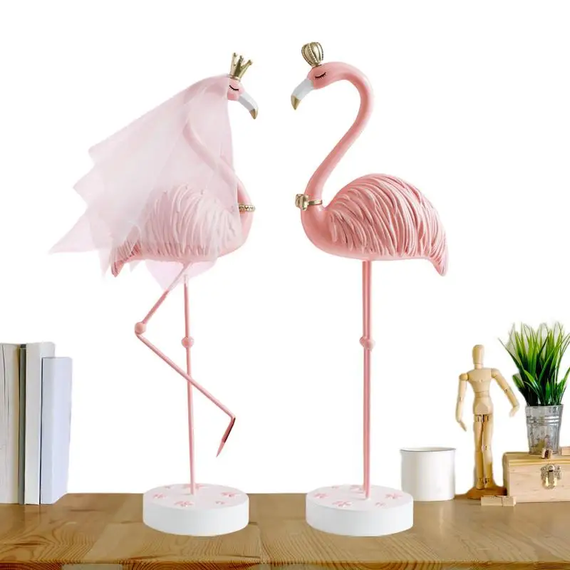 

Creative Flamingo Figurine Statue Flamingo Sculpture for Living Room Office Wedding Party Ornaments Home Decoration Accessories