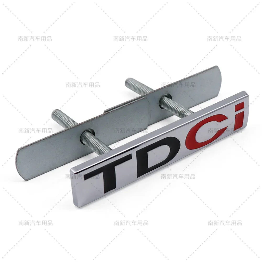 3D 금속 TDCI 편지 자동차 앞 그릴 후드 엠블럼 배지 데칼 For Ford Kuga Explorer Transit 액세서리