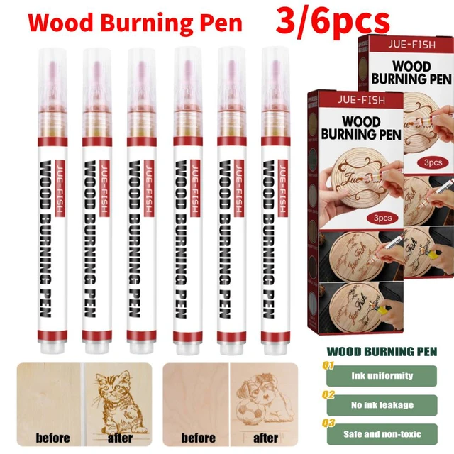 Pyrography Marker Wood Burning Pen  Wood Art Pyrography Supplies - 3pcs  Pen Set New - Aliexpress