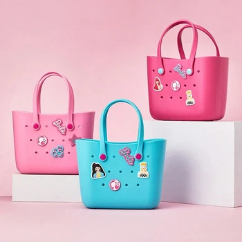 Borsa Tote MINISO Barbie Serie Sunlight Shining, Borsa Pranzo Portatile, Borsa a Mano dal Design Cavo Carino, Borsa a Tracolla Casual da Donna, Regalo