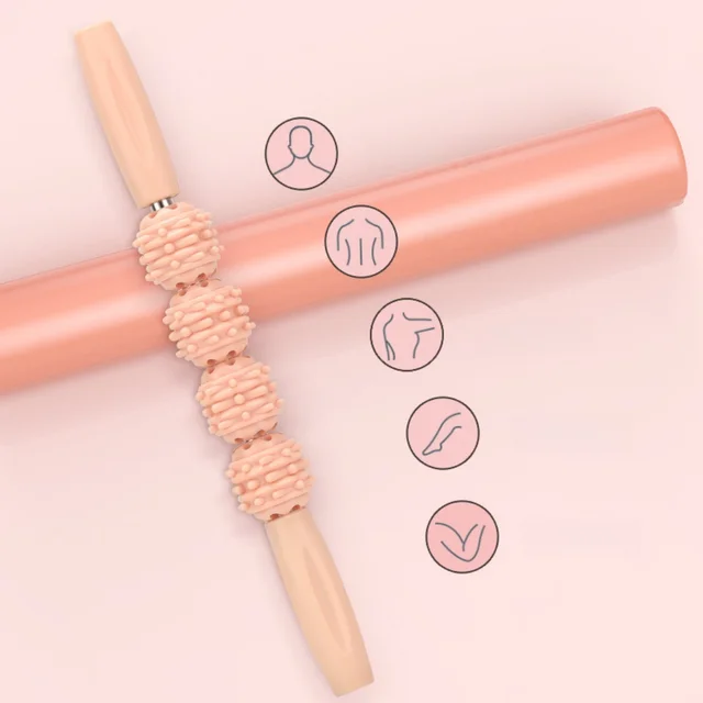 Massage Stick Mace Leg Muscle Relaxer Yoga Roller Slim Calf Roller Full Body Massage Yoga Stick 4
