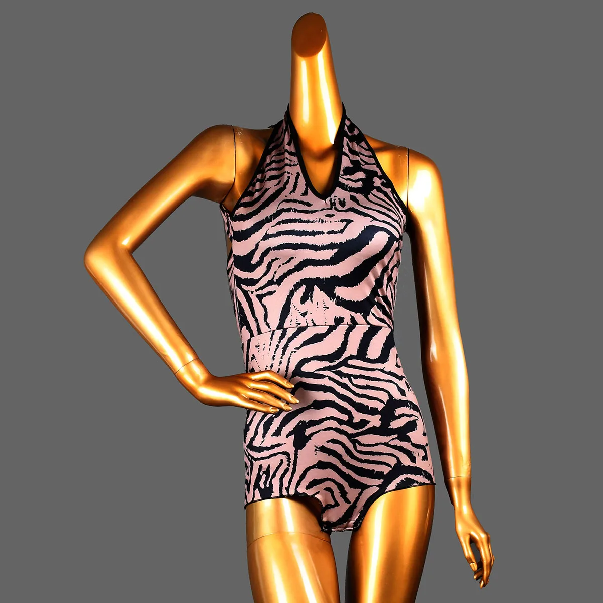 

Сексуальный женский топ-жилет для латиноамериканских танцев, женская кофта с леопардовым принтом, платье с нагрудной подушкой и открытой спиной, наплечный костюм