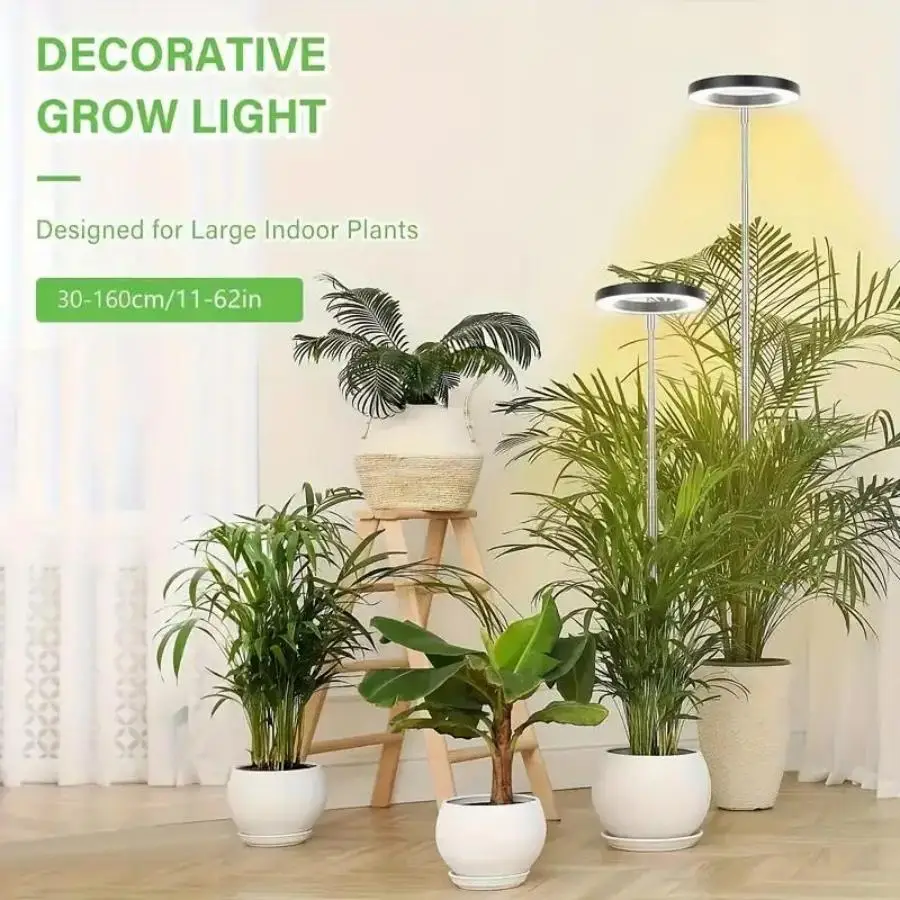 Height Adjustable LED Grow Light with Full Spectrum and Timer