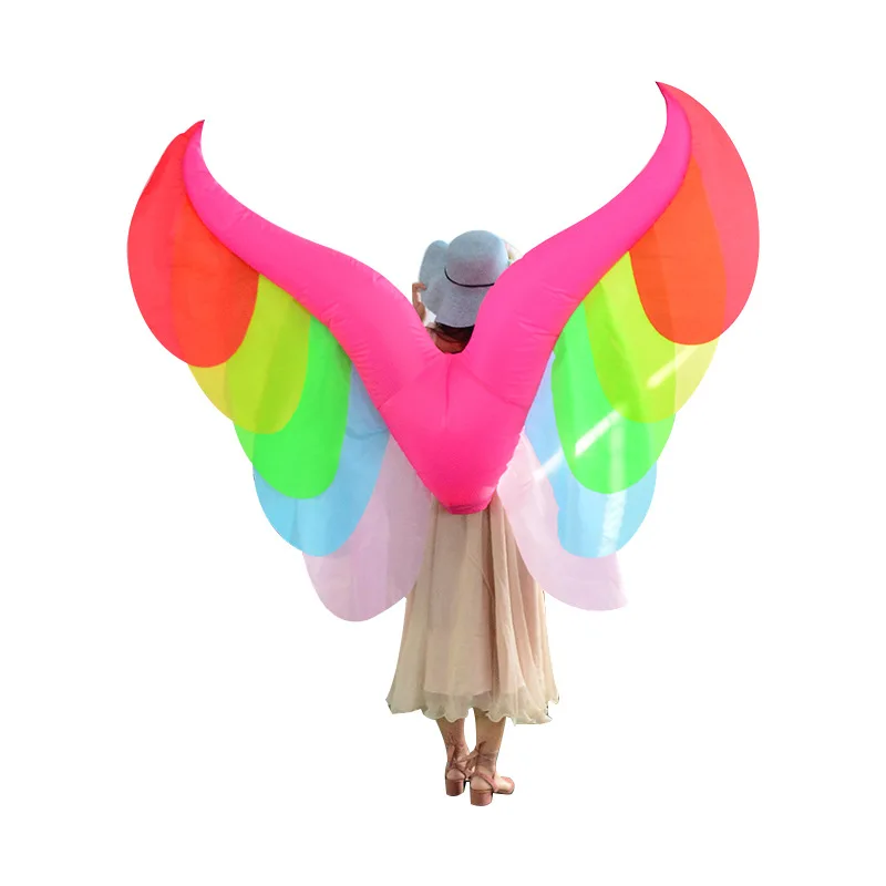 

Angel Wings Cosplay Costume Women Inflatable Wings Costume Unisex Party Props for Adults