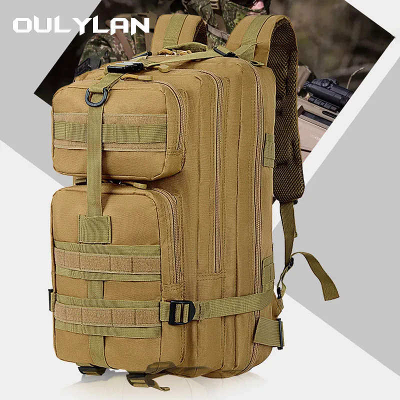 

Camping High Capacity 35L Backpack Male 3P Military Molle Bag Tactical Mountaineering Hiking Rucksack Medium Size Outdoor