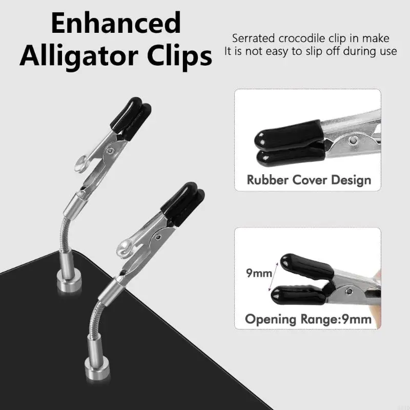 Q84D 2/4Pcs Helping Hands Soldering Aid with Flexible Gooseneck Metal Arms Third Hand for Automobile Electronics Soldering Helping Hands