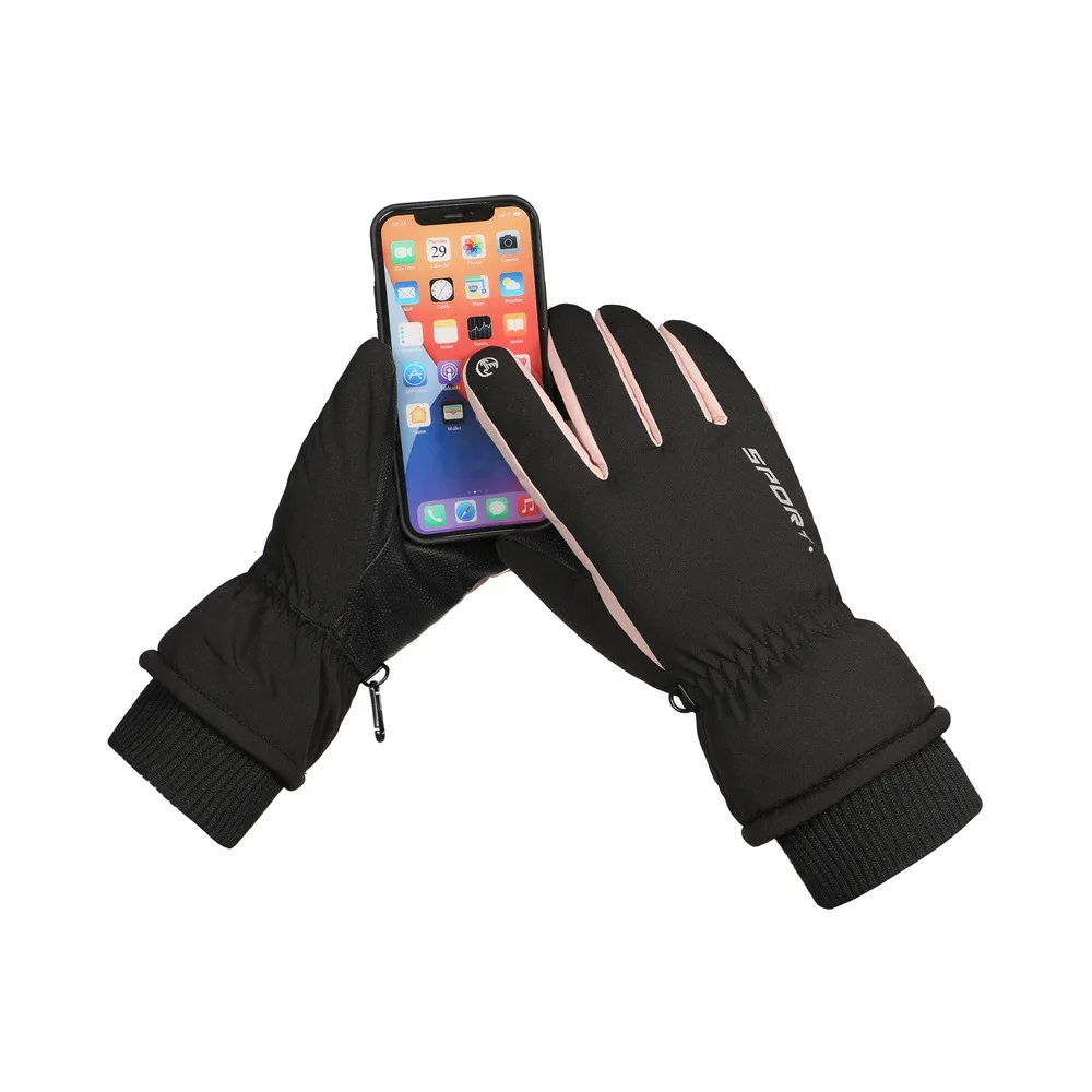 

2023 Luxury Warm Fleece Gloves Women Autumn Winter Touch Screen Riding Skiing Outdoor Gloves Cold, Wind And Water Proof