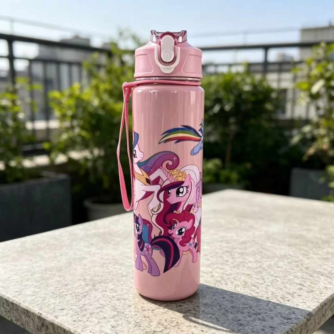 Charming Pony-Printed Leakproof Reusable Water Bottle – Durable, High-Grade & Lightweight