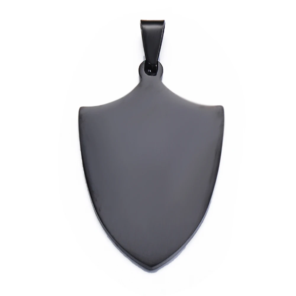 10Pcs Men Jewelry Stainless Steel Customized Dog Tags Pendant Name Engraved Shield Shape Necklace Jewelry Wholesale Dropship 6