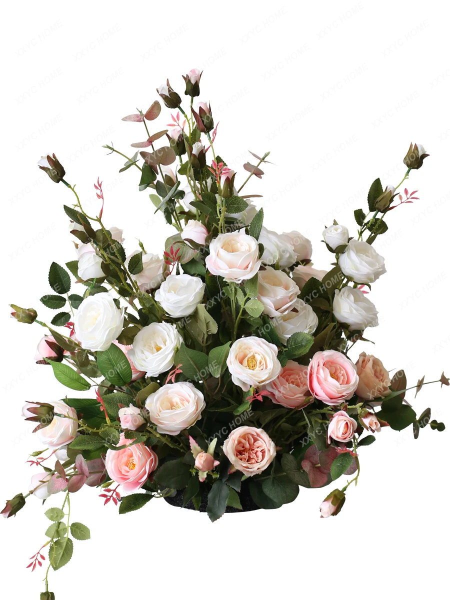 

Stage Photo District Cloth Yard Flower Arrangement Window Table Flower Auto Show Live Broadcast Background Artificial Flower